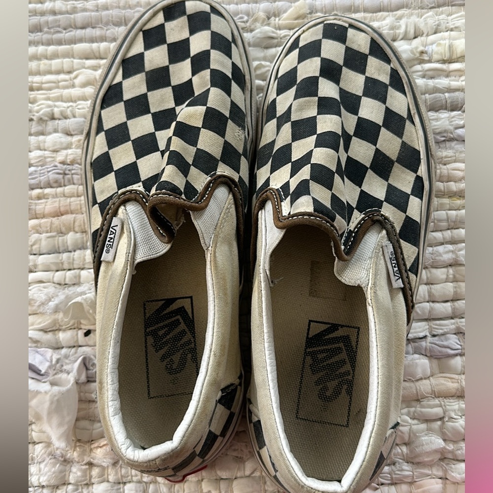 Youth checkered Vans 4.5
